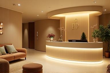 Accueil chaleureux à la réception d'Éclat Spa